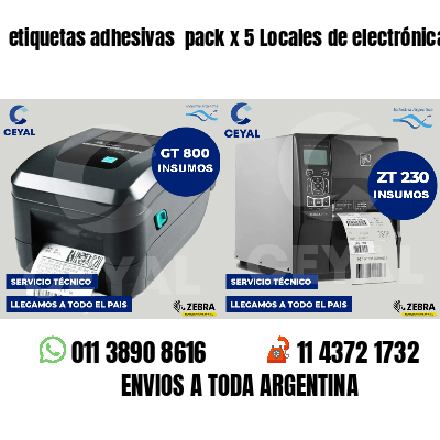 etiquetas adhesivas pack x 5 Locales de electrónica