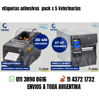 etiquetas adhesivas  pack x 5 Veterinarias