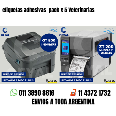 etiquetas adhesivas pack x 5 Veterinarias