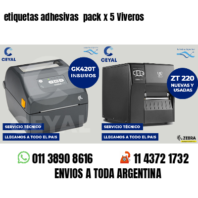 etiquetas adhesivas  pack x 5 Viveros