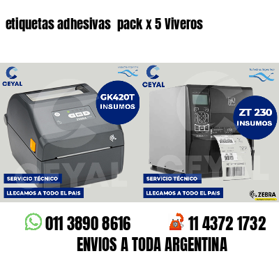 etiquetas adhesivas pack x 5 Viveros