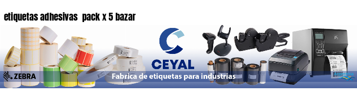 etiquetas adhesivas  pack x 5 bazar