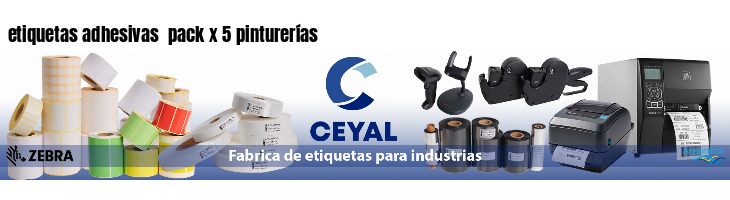 etiquetas adhesivas pack x 5 pinturerías