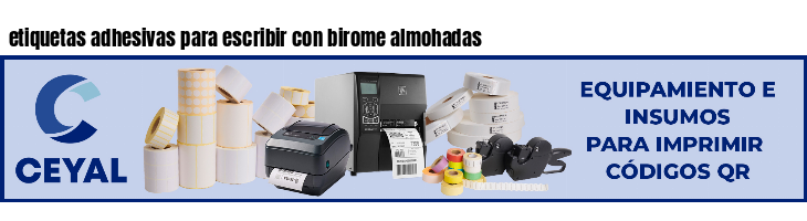 etiquetas adhesivas para escribir con birome almohadas