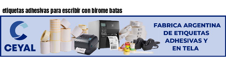 etiquetas adhesivas para escribir con birome batas