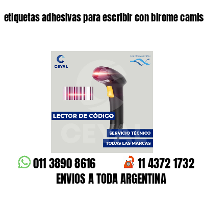 etiquetas adhesivas para escribir con birome camisas