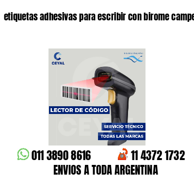 etiquetas adhesivas para escribir con birome camperas