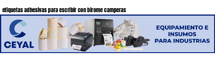 etiquetas adhesivas para escribir con birome camperas