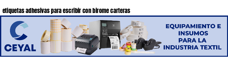 etiquetas adhesivas para escribir con birome carteras