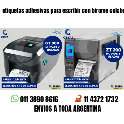 etiquetas adhesivas para escribir con birome colchones