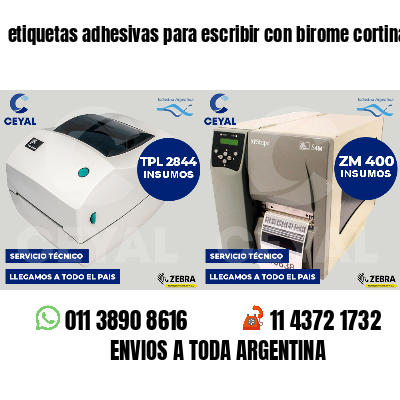 etiquetas adhesivas para escribir con birome cortinas