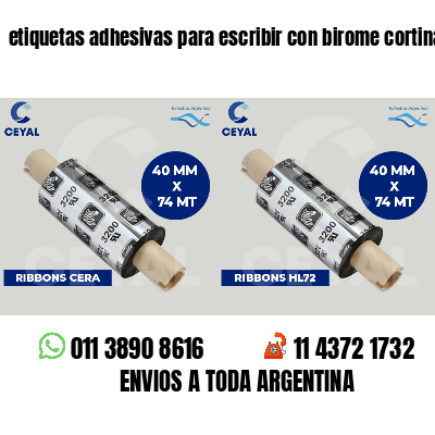 etiquetas adhesivas para escribir con birome cortinas