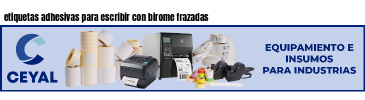 etiquetas adhesivas para escribir con birome frazadas