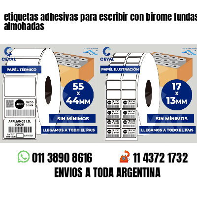 etiquetas adhesivas para escribir con birome fundas de almohadas