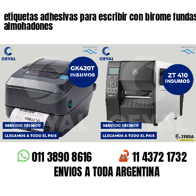 etiquetas adhesivas para escribir con birome fundas de almohadones