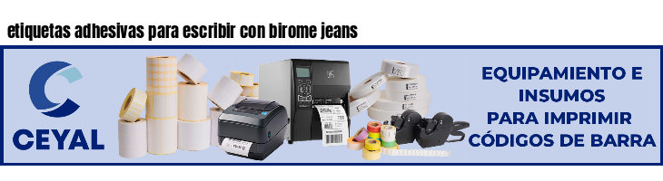 etiquetas adhesivas para escribir con birome jeans