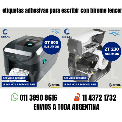 etiquetas adhesivas para escribir con birome lenceria