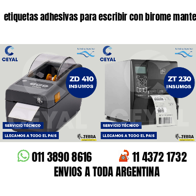etiquetas adhesivas para escribir con birome manteles