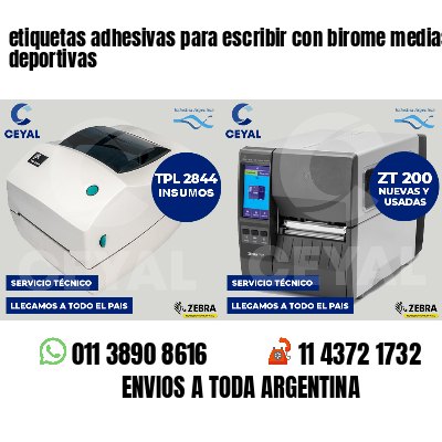 etiquetas adhesivas para escribir con birome medias deportivas