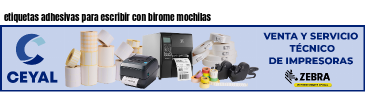 etiquetas adhesivas para escribir con birome mochilas