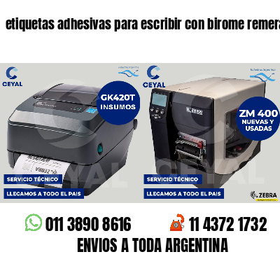 etiquetas adhesivas para escribir con birome remeras