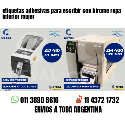 etiquetas adhesivas para escribir con birome ropa interior mujer