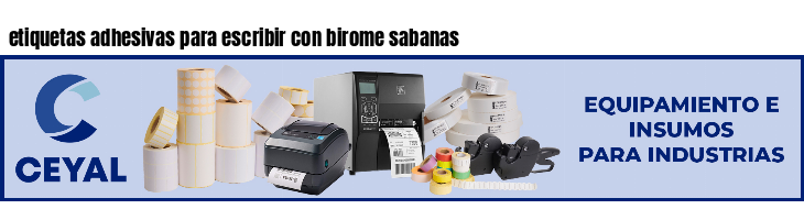 etiquetas adhesivas para escribir con birome sabanas