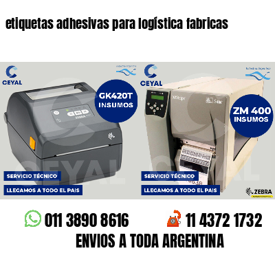 etiquetas adhesivas para logística fabricas
