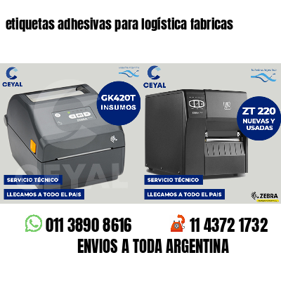 etiquetas adhesivas para logística fabricas