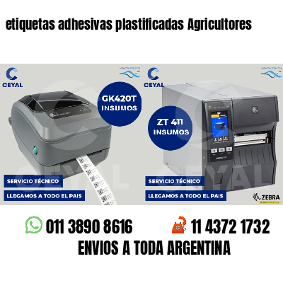 etiquetas adhesivas plastificadas Agricultores