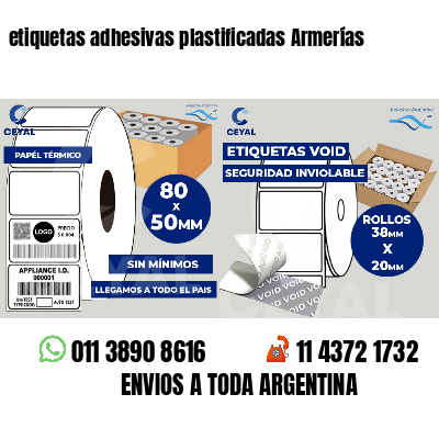 etiquetas adhesivas plastificadas Armerías