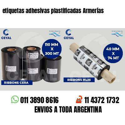 etiquetas adhesivas plastificadas Armerías