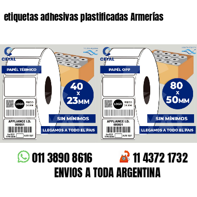 etiquetas adhesivas plastificadas Armerías