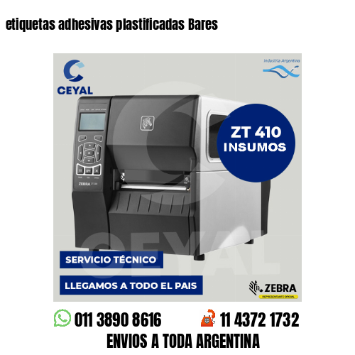 etiquetas adhesivas plastificadas Bares