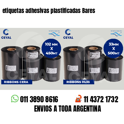 etiquetas adhesivas plastificadas Bares