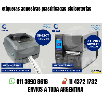etiquetas adhesivas plastificadas Bicicleterías