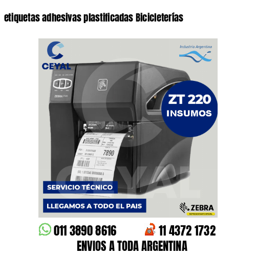 etiquetas adhesivas plastificadas Bicicleterías