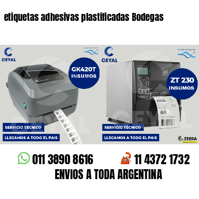 etiquetas adhesivas plastificadas Bodegas