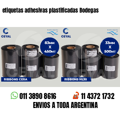 etiquetas adhesivas plastificadas Bodegas