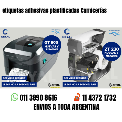 etiquetas adhesivas plastificadas Carnicerías