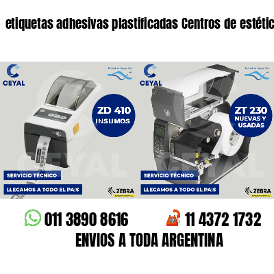 etiquetas adhesivas plastificadas Centros de estética