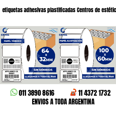 etiquetas adhesivas plastificadas Centros de estética