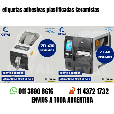 etiquetas adhesivas plastificadas Ceramistas