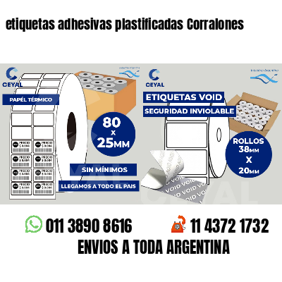 etiquetas adhesivas plastificadas Corralones