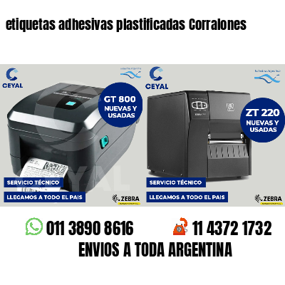 etiquetas adhesivas plastificadas Corralones