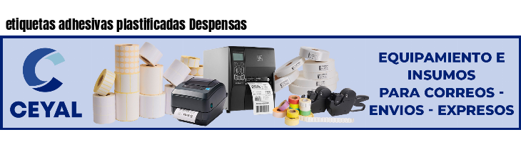 etiquetas adhesivas plastificadas Despensas