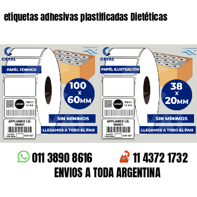 etiquetas adhesivas plastificadas Dietéticas