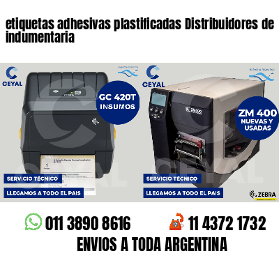 etiquetas adhesivas plastificadas Distribuidores de indumentaria