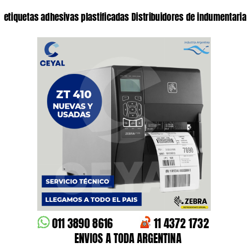 etiquetas adhesivas plastificadas Distribuidores de indumentaria