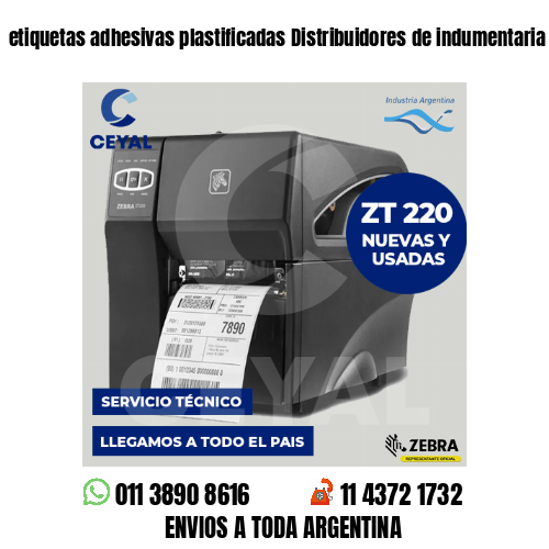 etiquetas adhesivas plastificadas Distribuidores de indumentaria